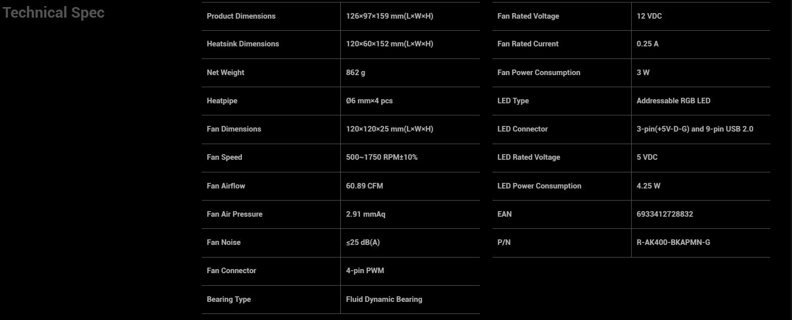 Deepcool AK400 Digital Pro CPU Air Cooler