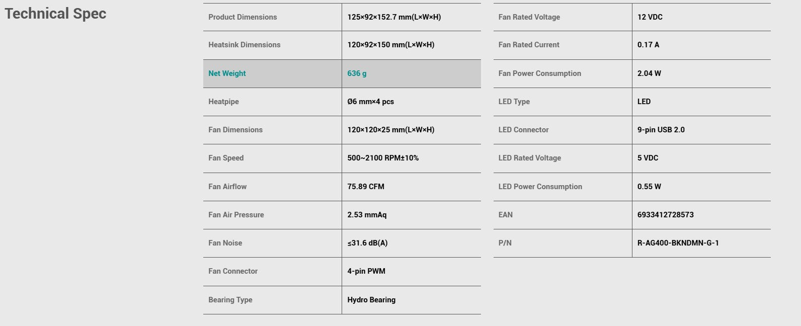 Deepcool AG400 Digital CPU Air Cooler