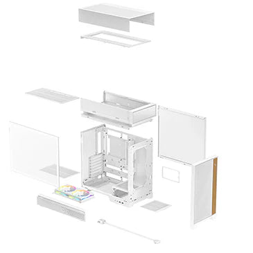 Deepcool CL660 Full Tower Cabinet without PSU (White)