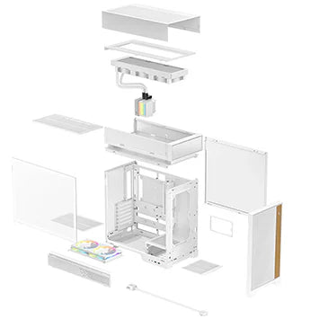 Deepcool CL6600 Full Tower Cabinet without PSU (White)