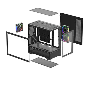 Deepcool CG380 3F Mid Tower Cabinet without PSU (Black)
