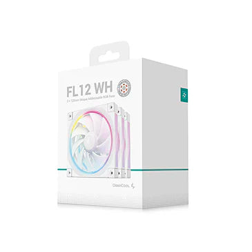 DeepCool FL12R WH 3 in 1 ARGB 120mm Reversed Blade Cabinet Fan