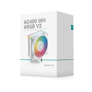 Deepcool AG400 ARGB V2 White CPU Air Cooler