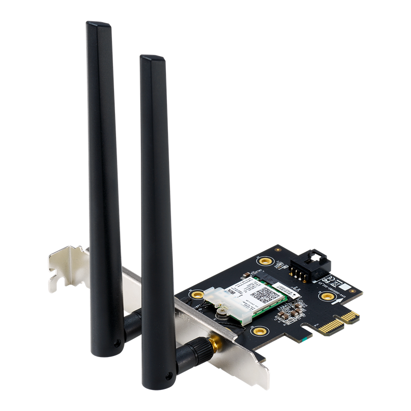ASUS PCE-AX3000 Dual Band PCI-E WiFi 6 (802.11ax). Supporting 160MHz, Bluetooth 5.0, WPA3 Network Security, OFDMA and MU-MIMO
