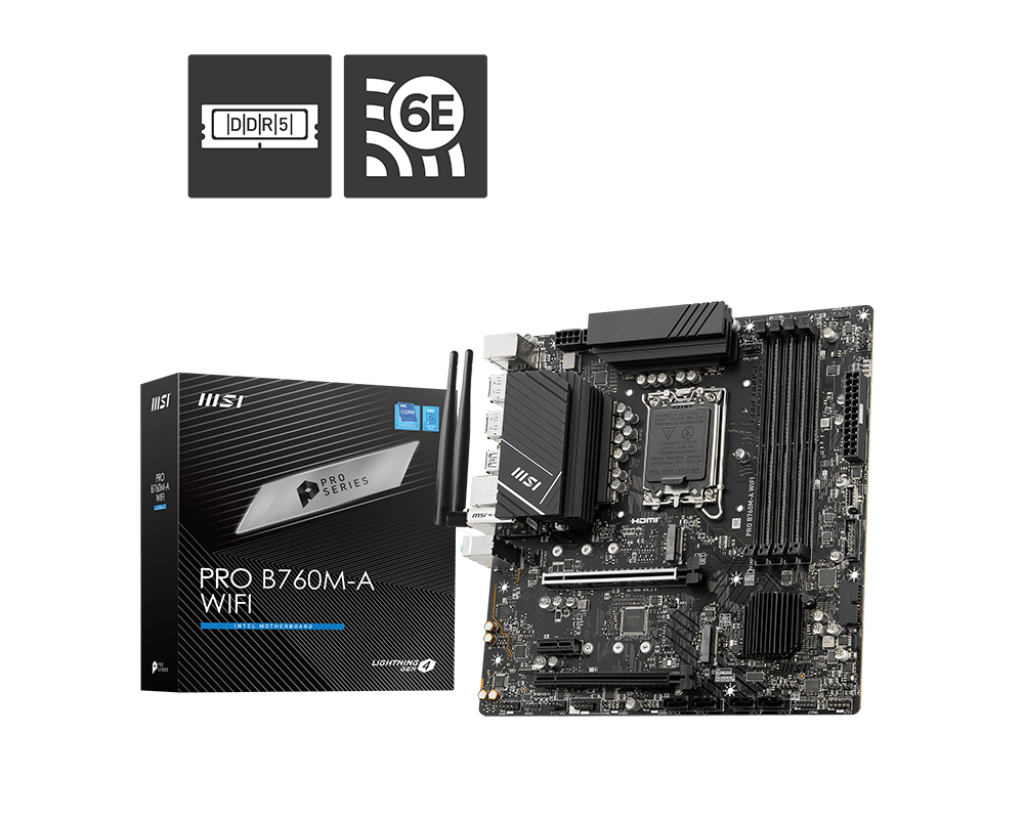 MSI PRO B760M-A WiFi ProSeries Motherboard