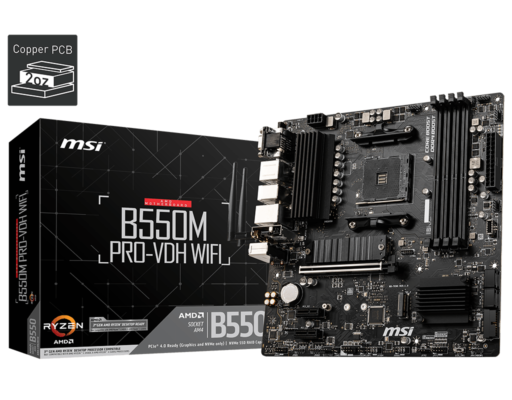 MSI MB5033 B550M PRO-VDH WiFi Ryzen 5000 Series