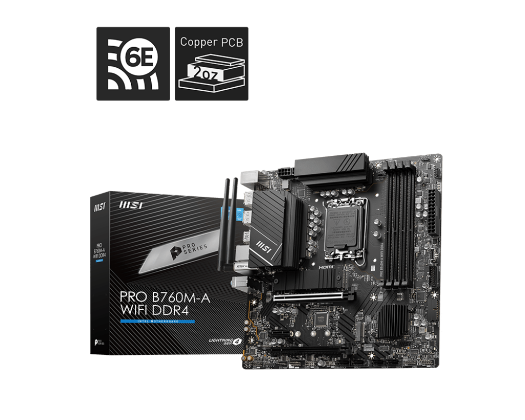 MSI PRO B760M-A WiFi ProSeries Motherboard