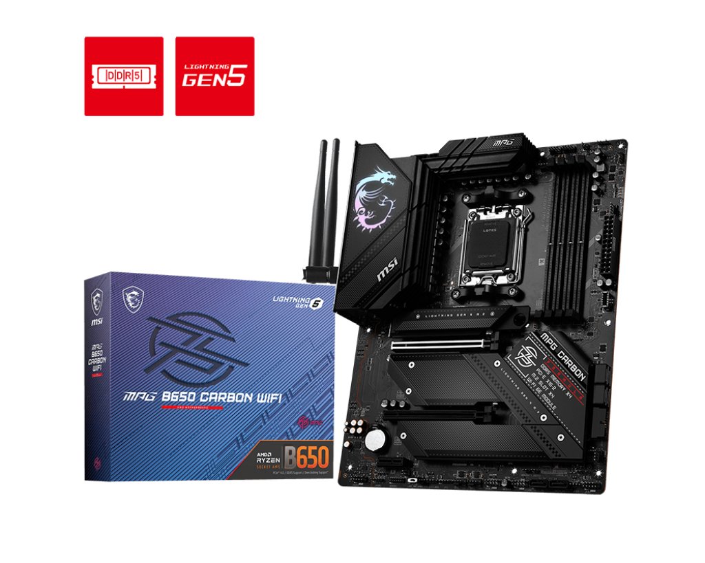 MSI MPG B650 Carbon WiFi ATX Gaming Motherboard