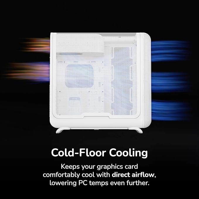 Hyte X50 Modern Performance ATX Mid-Tower PC Gaming Case - Snow White