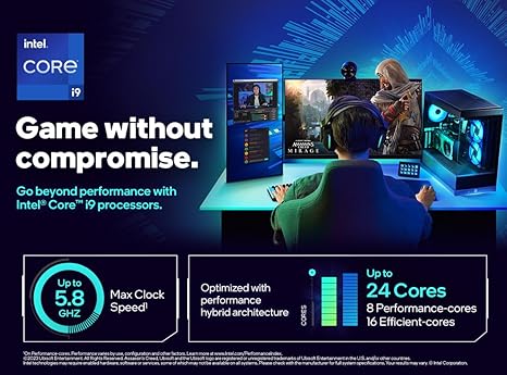 Intel CORE I9-14900F Processor (TURBE UP to 5.8GHZ) 36MB LGA1700 14° Generation BX8071514900F