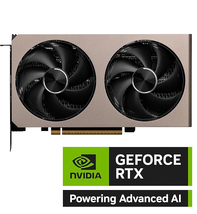 MSI GeForce RTX 5060 Ti 16G Inspire 2X OC Graphic Card - NVIDIA GeForce RTX 5060 Ti GPU, 16GB GDDR7 128-bit Memory, 28 Gbps, PCI Express Gen 5 x16 Interface, Upto 2617 MHz, STORMFORCE Fan