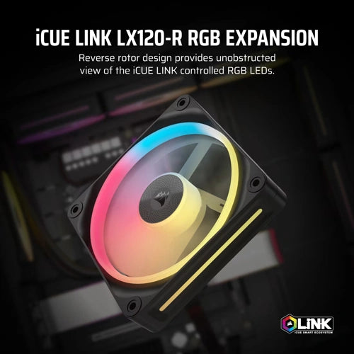 CORSAIR iCUE LINK LX120-R RGB Expansion Single Pack Cabinet Fan