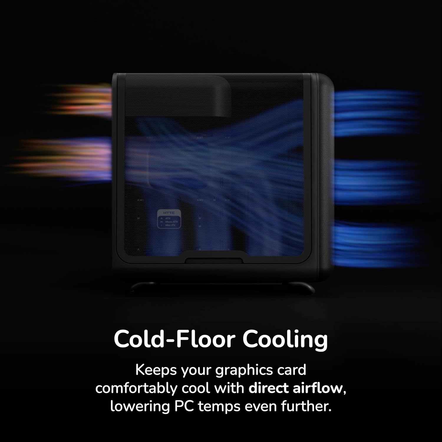 Hyte X50 Air Modern Performance ATX Mid-Tower PC Gaming Case - Pitch Black
