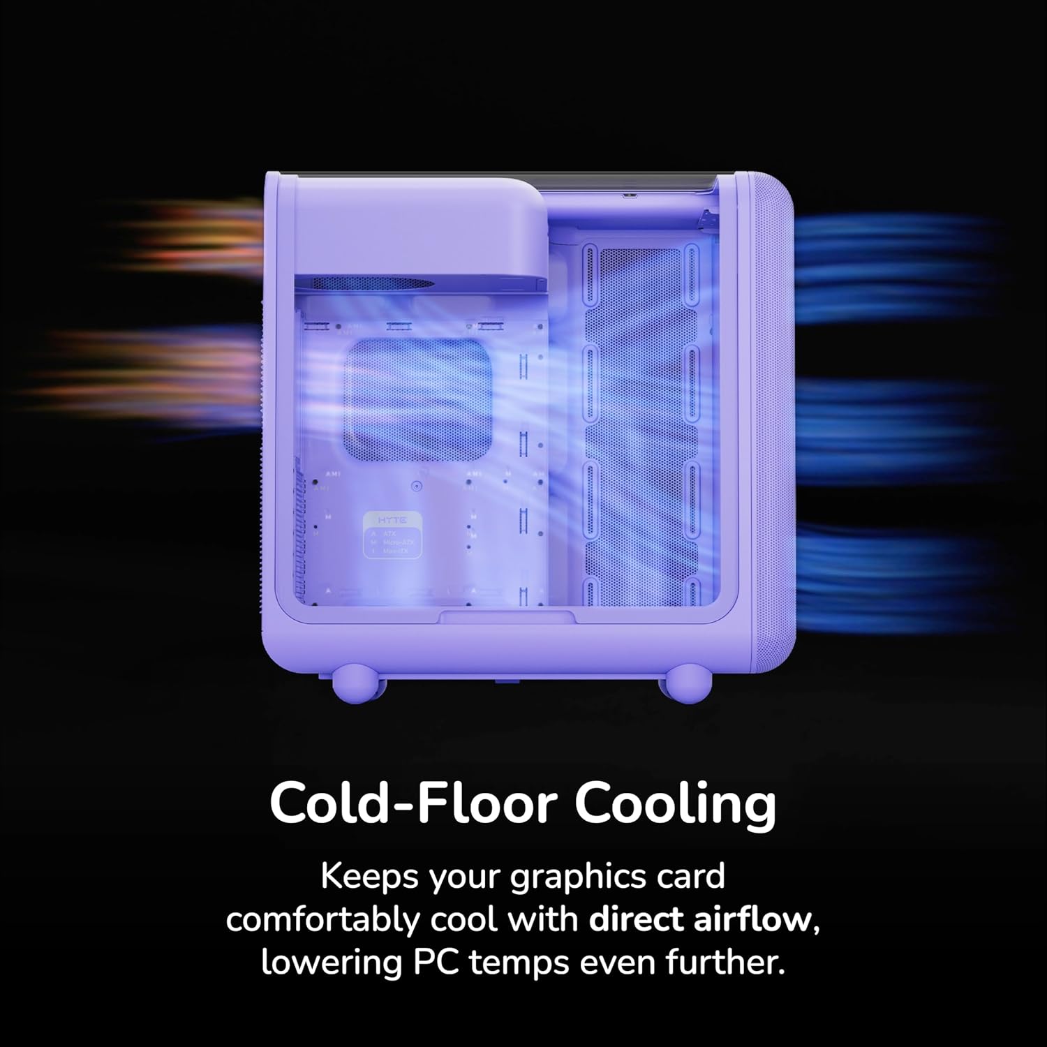 Hyte X50 Modern Performance ATX Mid-Tower PC Gaming Case - Taro Milk (Purple)