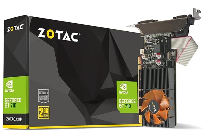 ZOTAC Gaming GeForce GT 710 DDR3 2GB 64bit PCIe 2.0 Graphics Card with FanSink, GeForce Experience