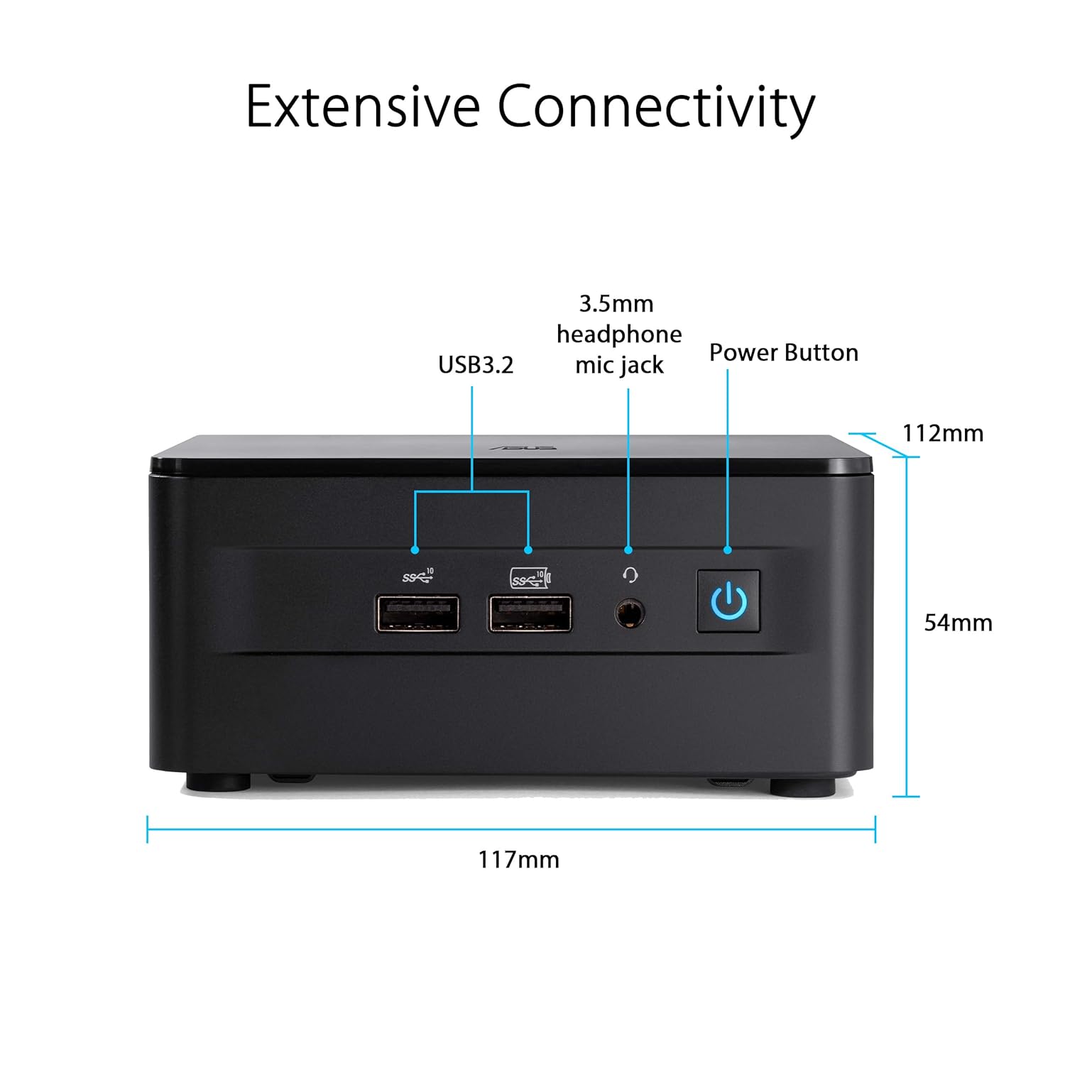 ASUS Nuc 12 Pro Kit RNUC12WSHi300000I Barebone, Supprot Windows Intel 64GB DDR4 Memory, 2.5Gbe LAN, Wi-Fi 6E and Bluetooth 5.3