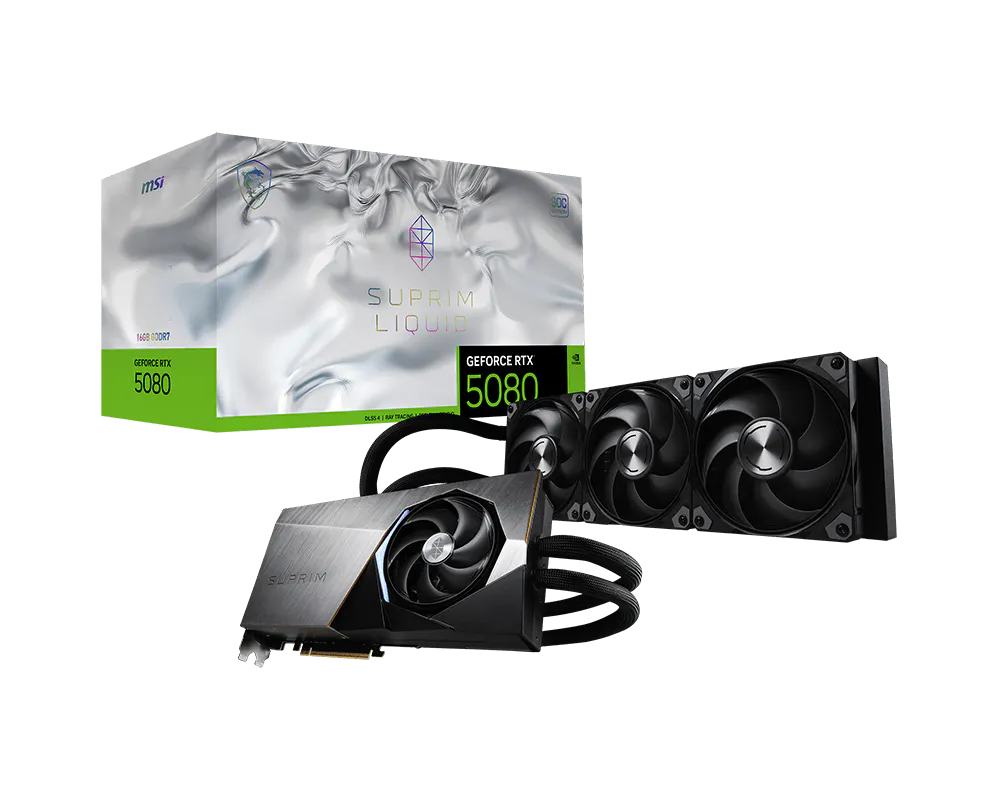 MSI RTX 5080 16GB SUPRIM LIQUID SOC