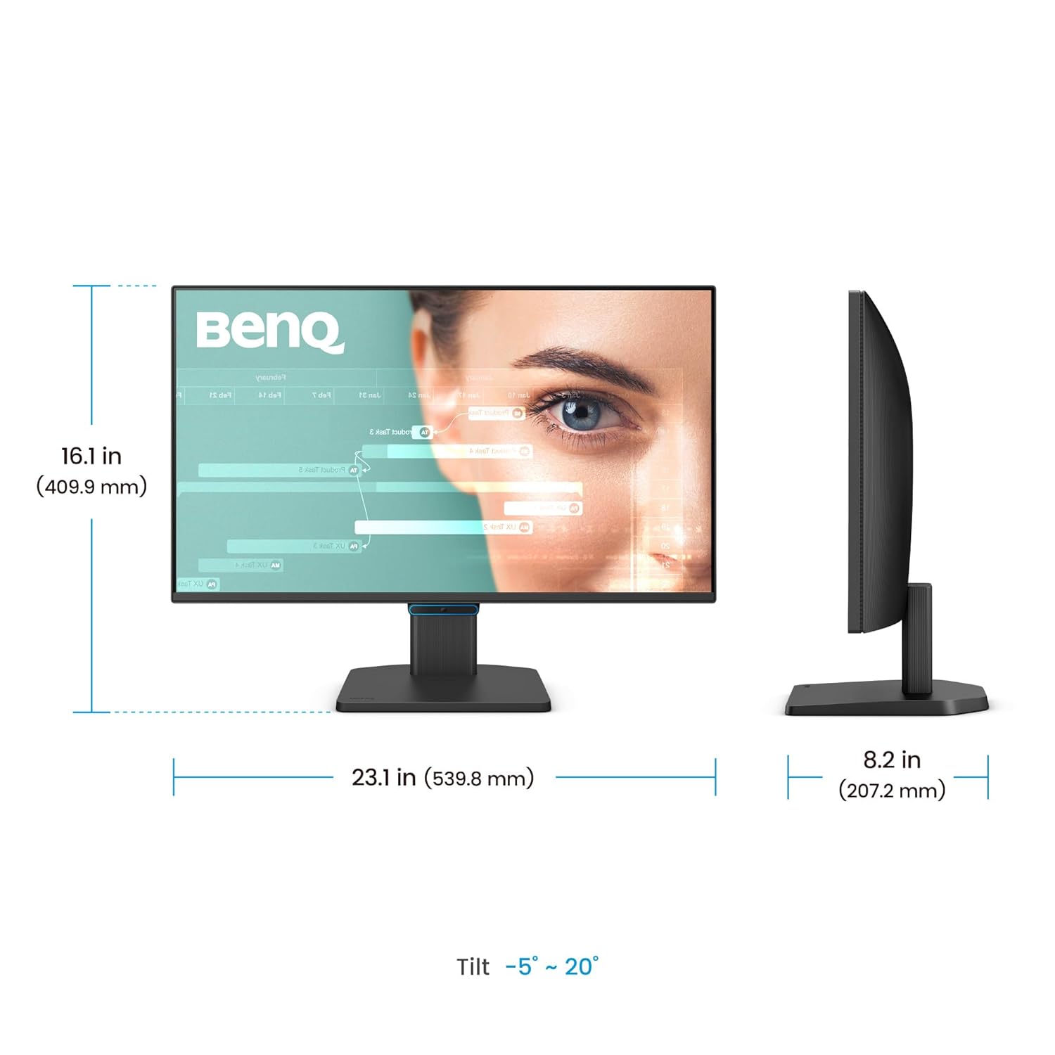 BenQ GW2790C 27" IPS 144Hz FHD Eye-Care Monitor |99% sRGB|USB-C|1500:1 Contrast| 2Wx2 Speakers|Ultrathin Bezel| HDMI | DP| Flicker Free | AMD FreeSync| TÜV Rheinland 4-Star Eye Comfort (Black)