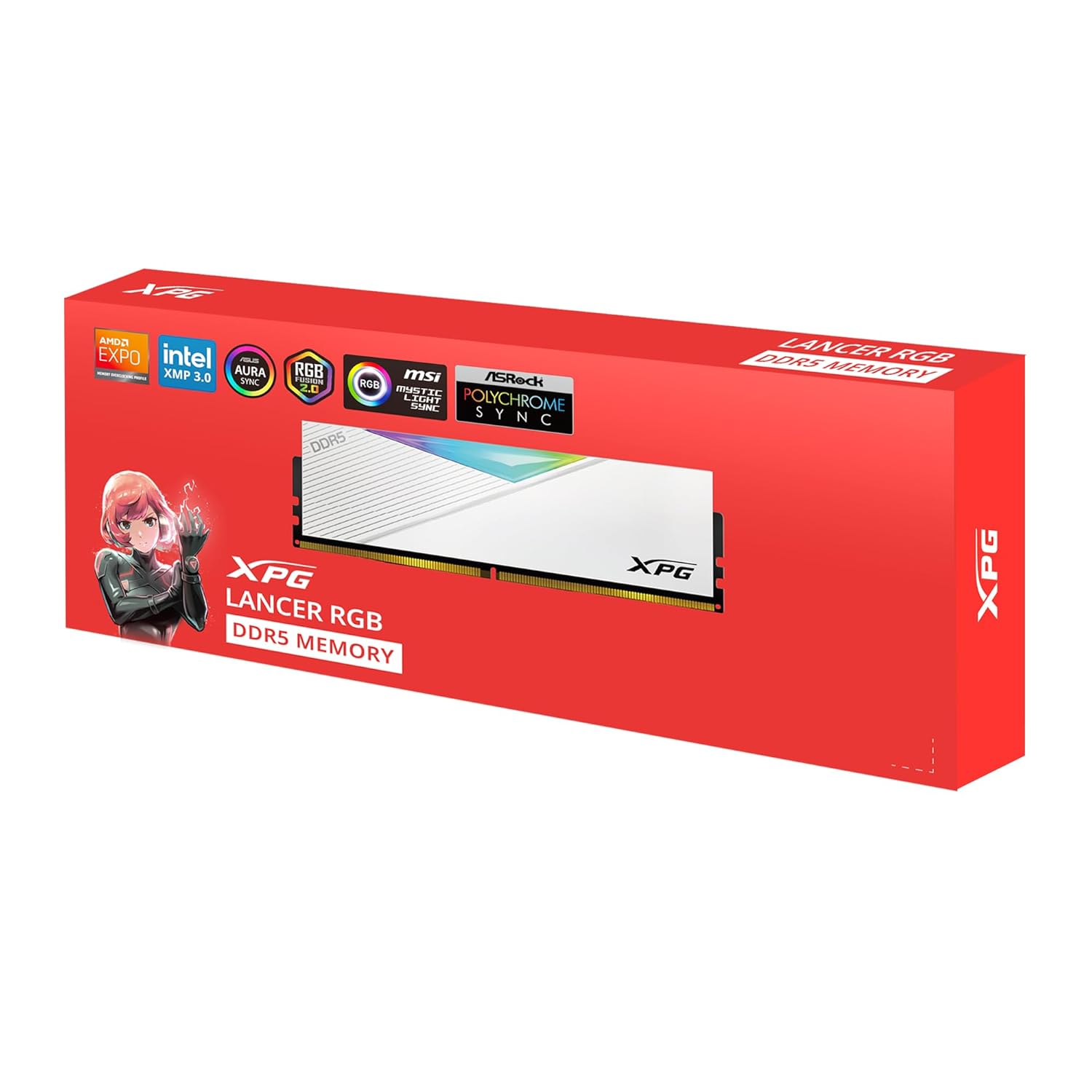 ADATA XPG Lancer RGB DDR5 UDIMM (16GBx1) 6000MHz C48 White