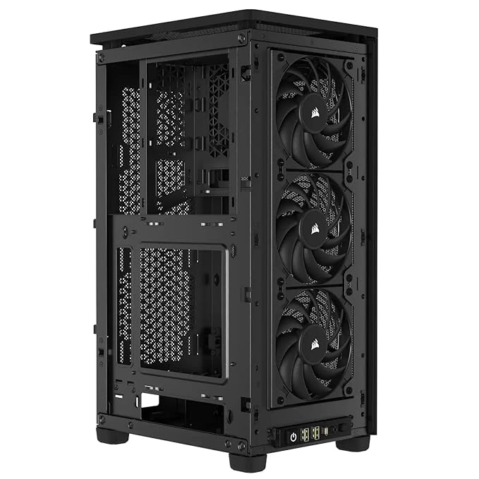 CORSAIR 2000D Airflow Mini-ITX PC Case - Black - Mini-ITX Form-Factor - Steel Mesh Panels - Three-Slot GPU Support