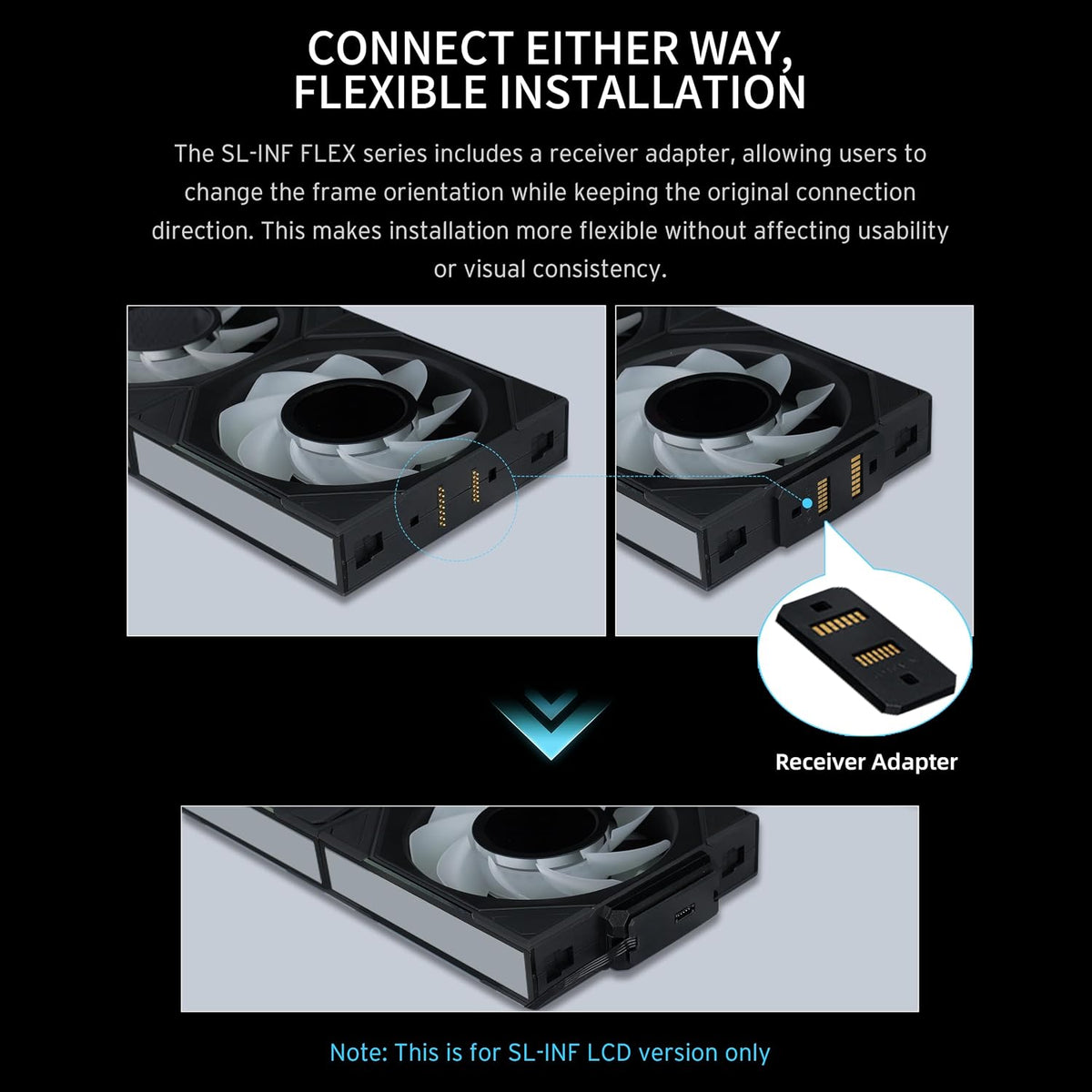 LIAN LI UNI FAN SL INF FLEX 120-3-REVERSE BLACK