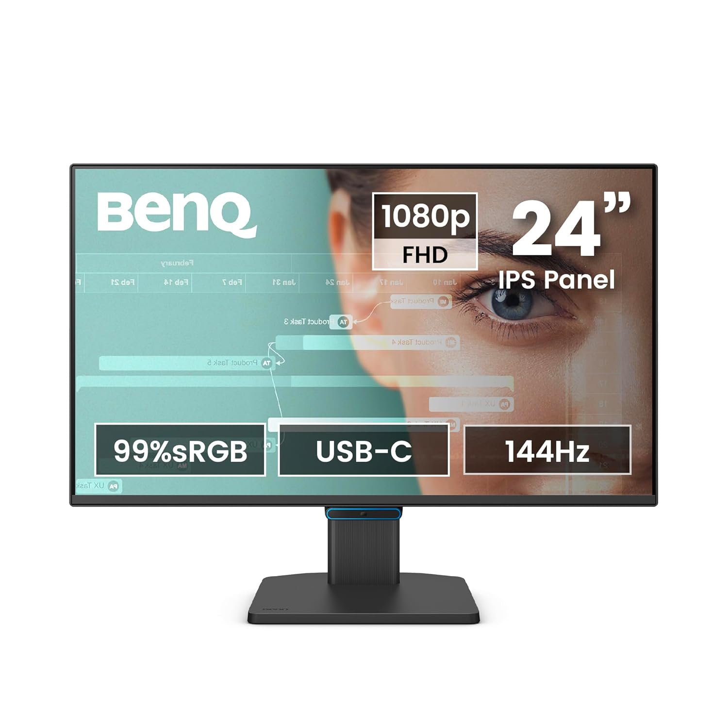 BenQ GW2790C 27" IPS 144Hz FHD Eye-Care Monitor |99% sRGB|USB-C|1500:1 Contrast| 2Wx2 Speakers|Ultrathin Bezel| HDMI | DP| Flicker Free | AMD FreeSync| TÜV Rheinland 4-Star Eye Comfort (Black)