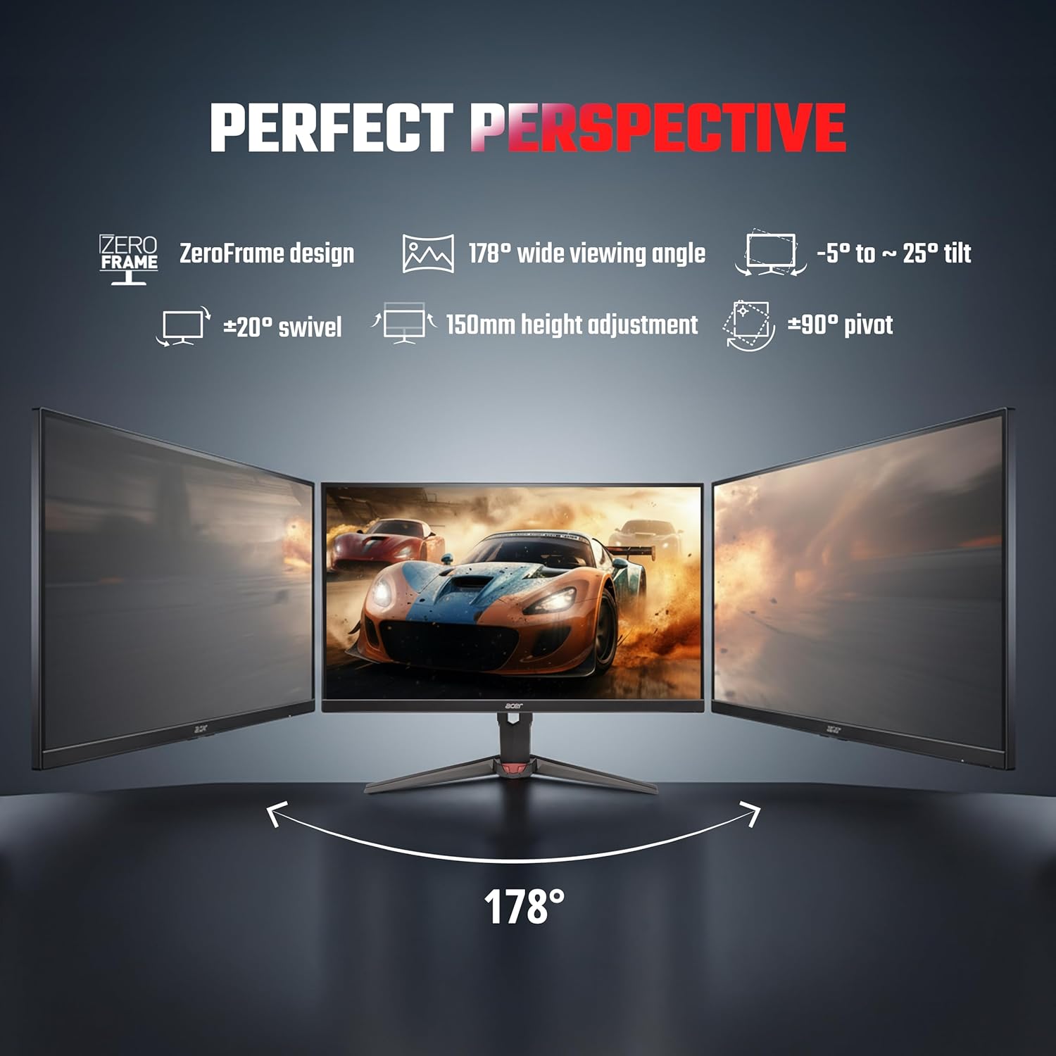 Acer Nitro VG270U X1 | 27 Inch WQHD (2560×1440) IPS Gaming Monitor