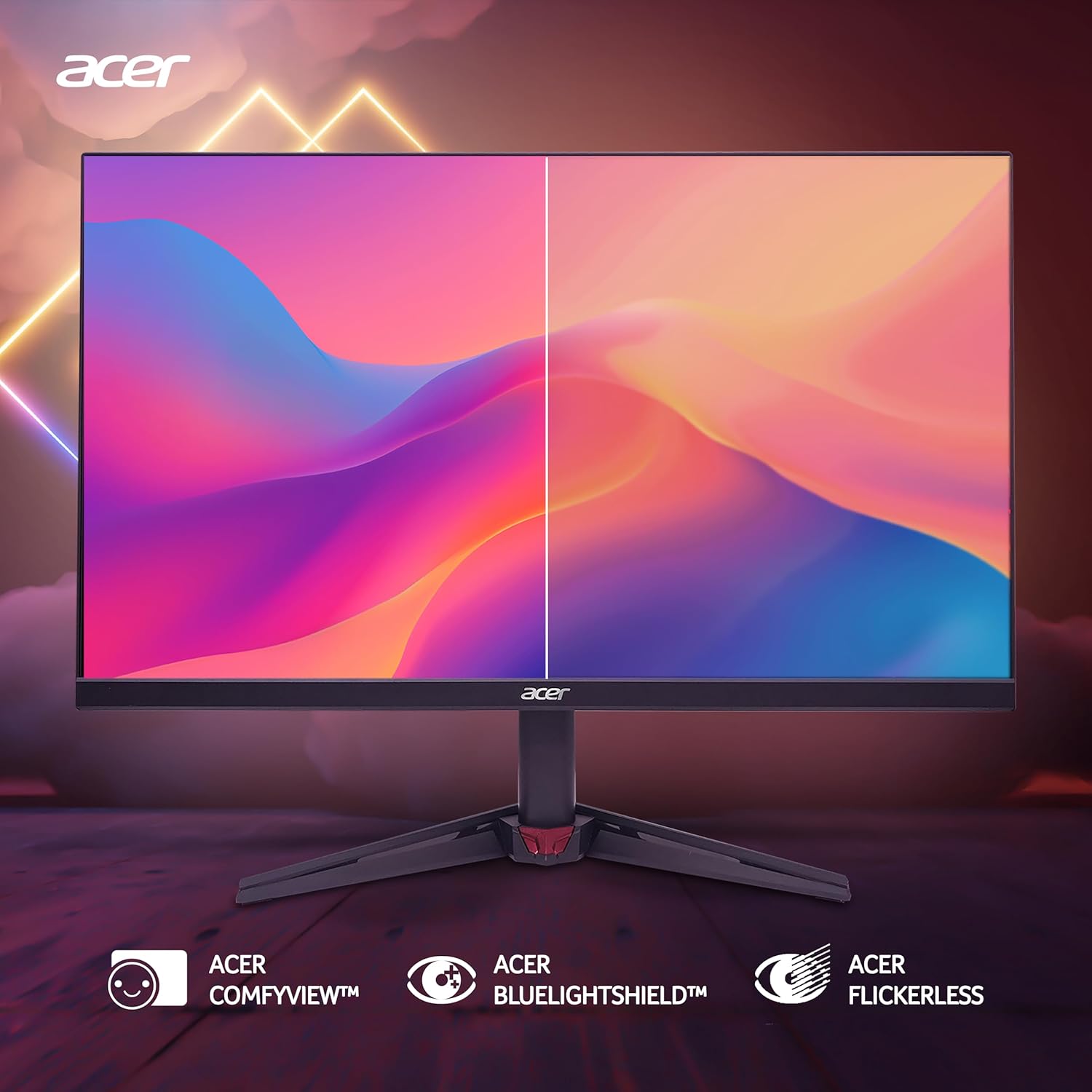 Acer Nitro VG270U X1 | 27 Inch WQHD (2560×1440) IPS Gaming Monitor | 200 Hz Refresh Rate | 0.5 ms Response | AMD FreeSync Premium | HDR10 | DCI-P3 90% | 2×HDMI 2.0, 1 x DP 1.4 | Speakers I Eye Care