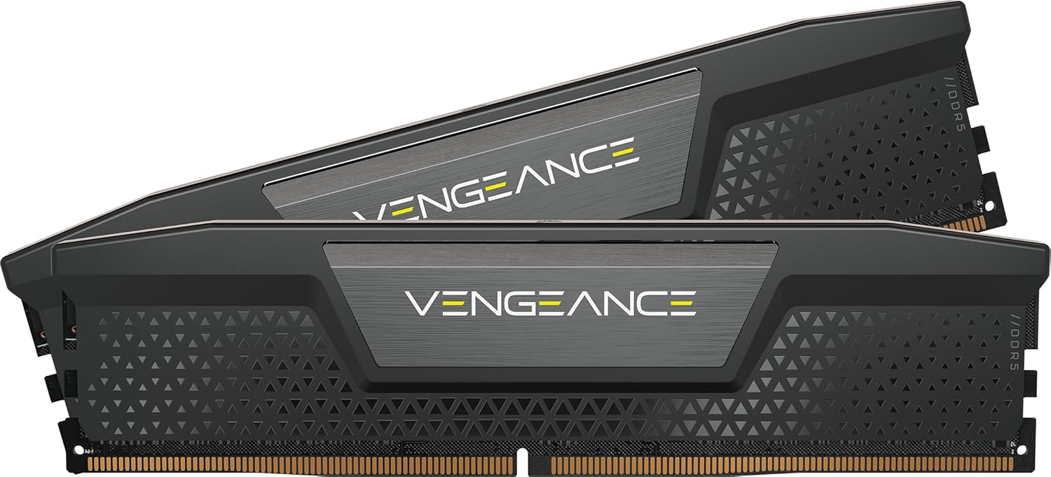 CORSAIR Vengeance DDR5 RAM 64GB (2x32GB) 6400MHz CL42-52-52-104 1.35V Intel XMP 3.0 Desktop Computer Memory – Black (CMK64GX5M2B6400C42)