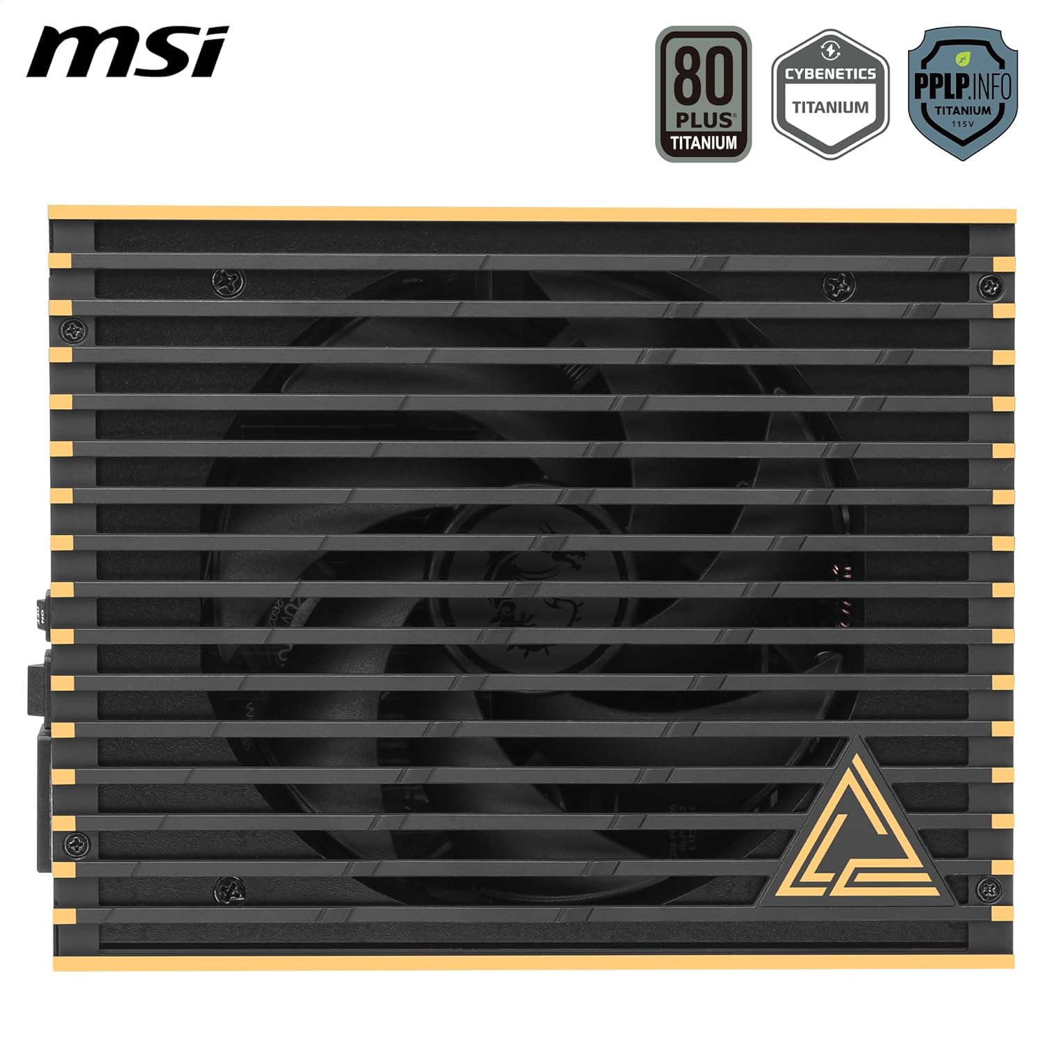 MSI Meg Ai1600T PCIE5 ATX 3.1 Gaming Power Supply - Full Modular - 80 Plus Titanium 1600W Certified - 100% Japanese Capacitors 105°C - ATX Power Supply