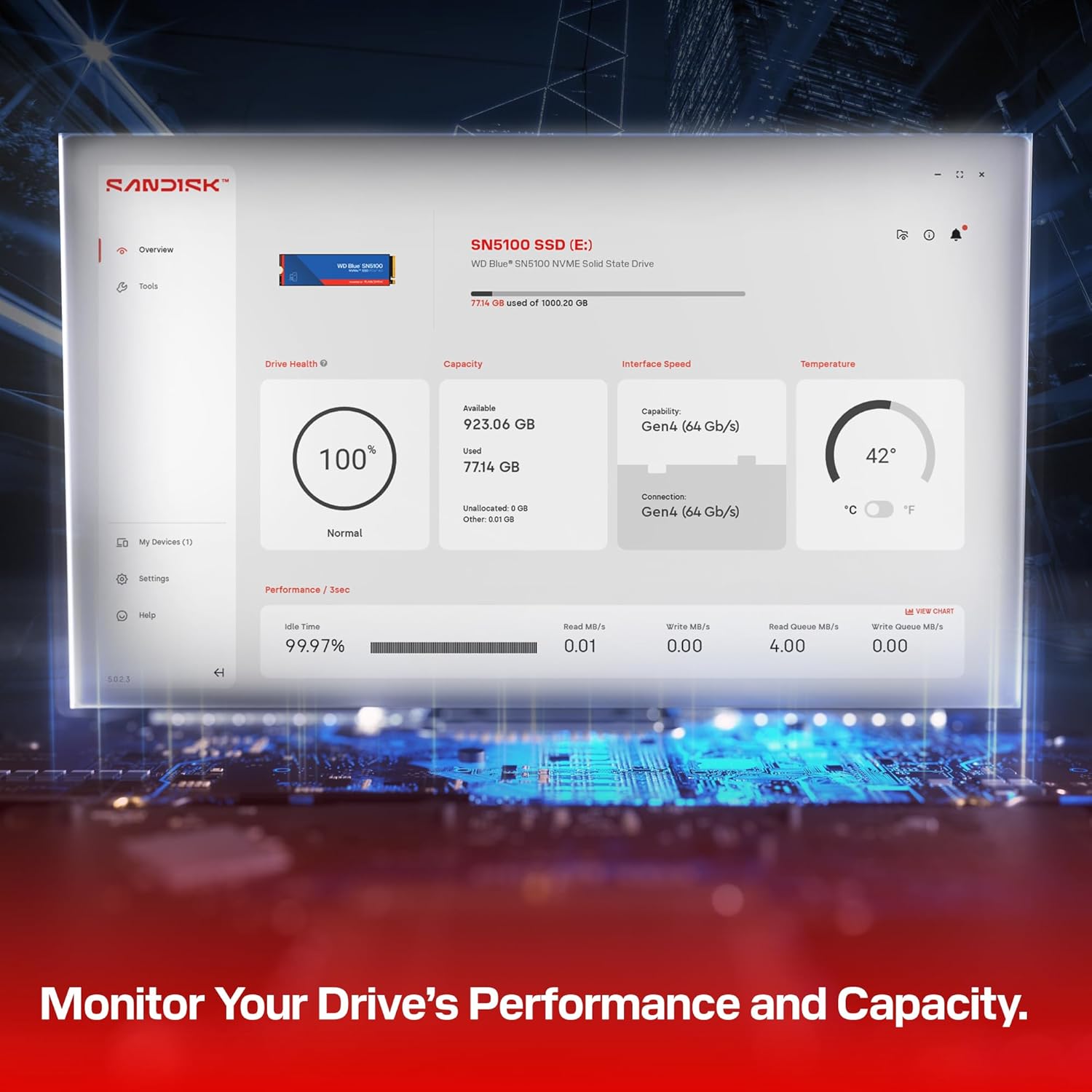 WD Blue SN5100 1TB NVMe SSD (WDS100T5B0E)