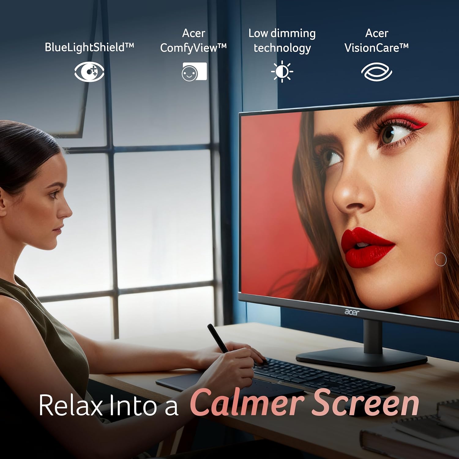 Acer EK220Q J0 21.5 Inch Full HD VA Panel Monitor