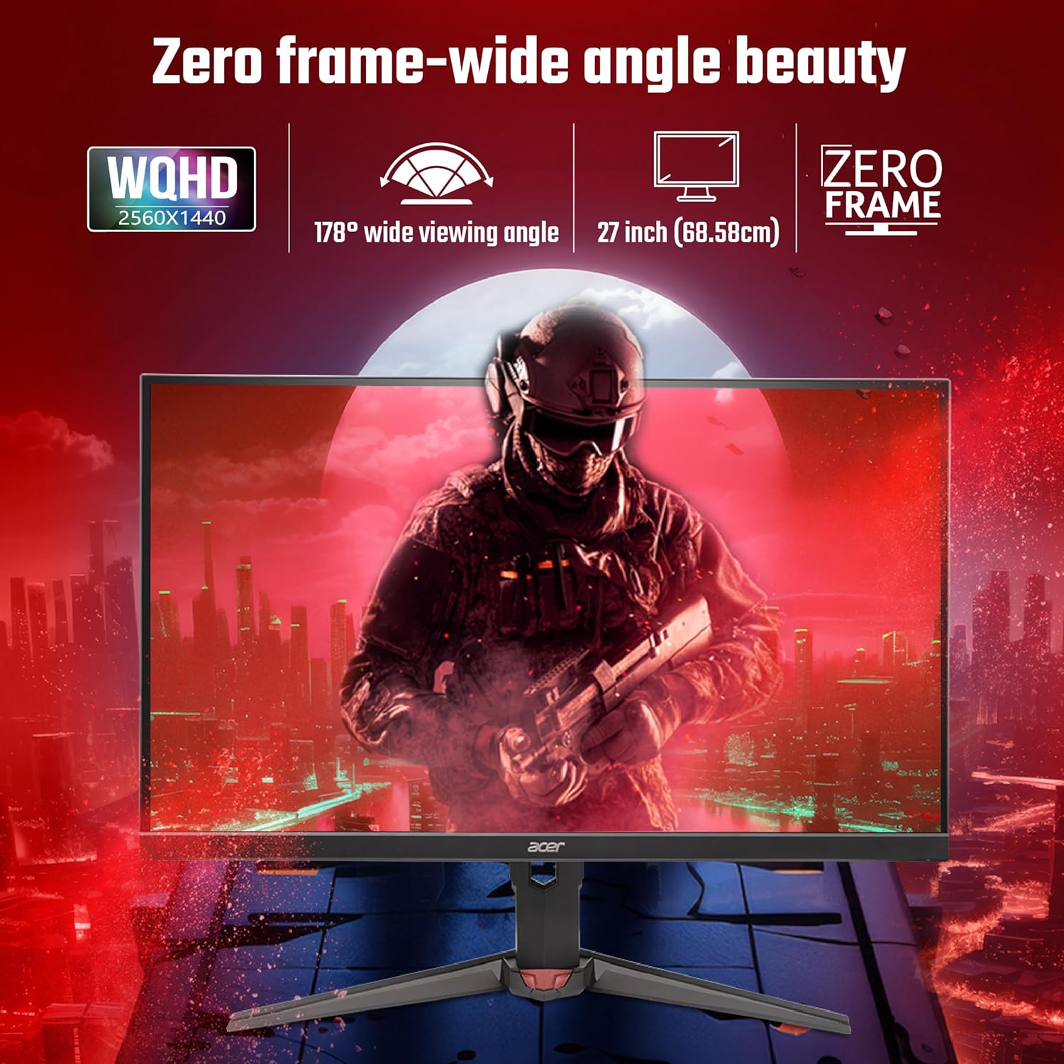 Acer Nitro XV272U F3 27 inch IPS WQHD 2560x1440 Gaming Backlight LED LCD Monitor