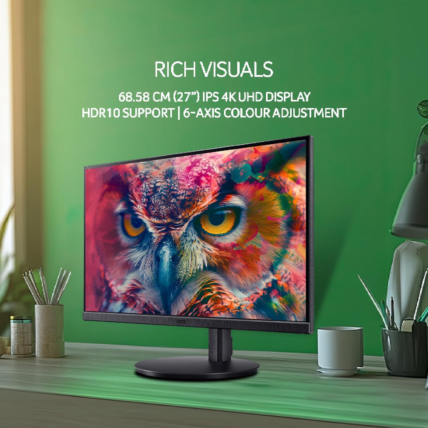 Acer CB272K 27 Inch UHD 4K 3840 X 2160 Pixels IPS Backlit LED LCD Monitor