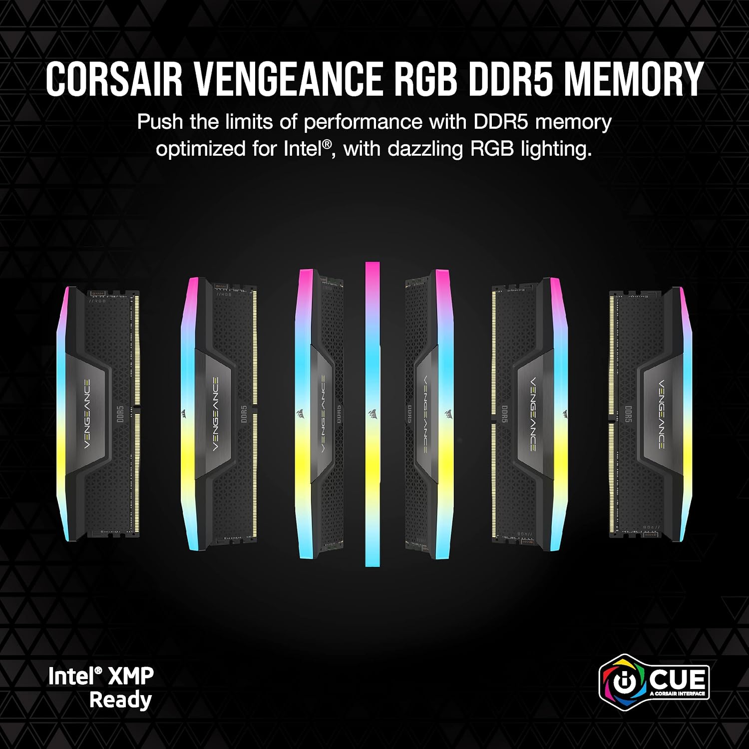 Corsair Vengeance RGB DDR5 RAM 128GB (2x64GB) 6400MHz CL42-52-52-104 1.35V Intel XMP 3.0 Desktop Computer Memory – Black (CMH128GX5M2B6400C42)