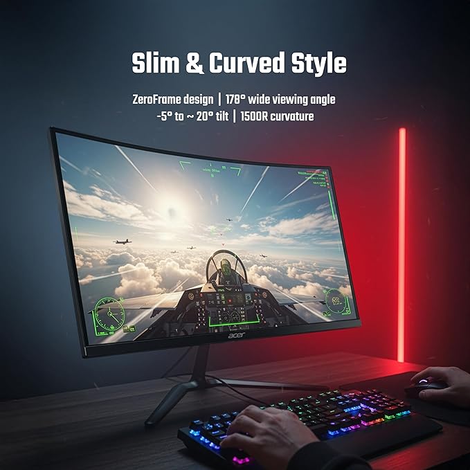 Acer Nitro ED270 X0 27 inch Full HD 1920×1080 VA Curved Gaming Monitor