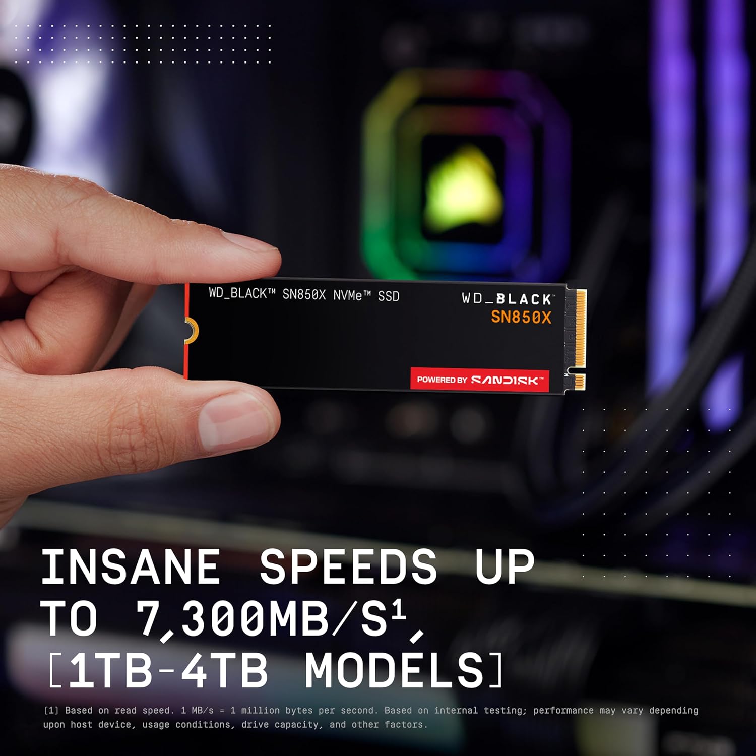 WD Black SN850X 1TB NVMe SSD (WDS100T2X0E)