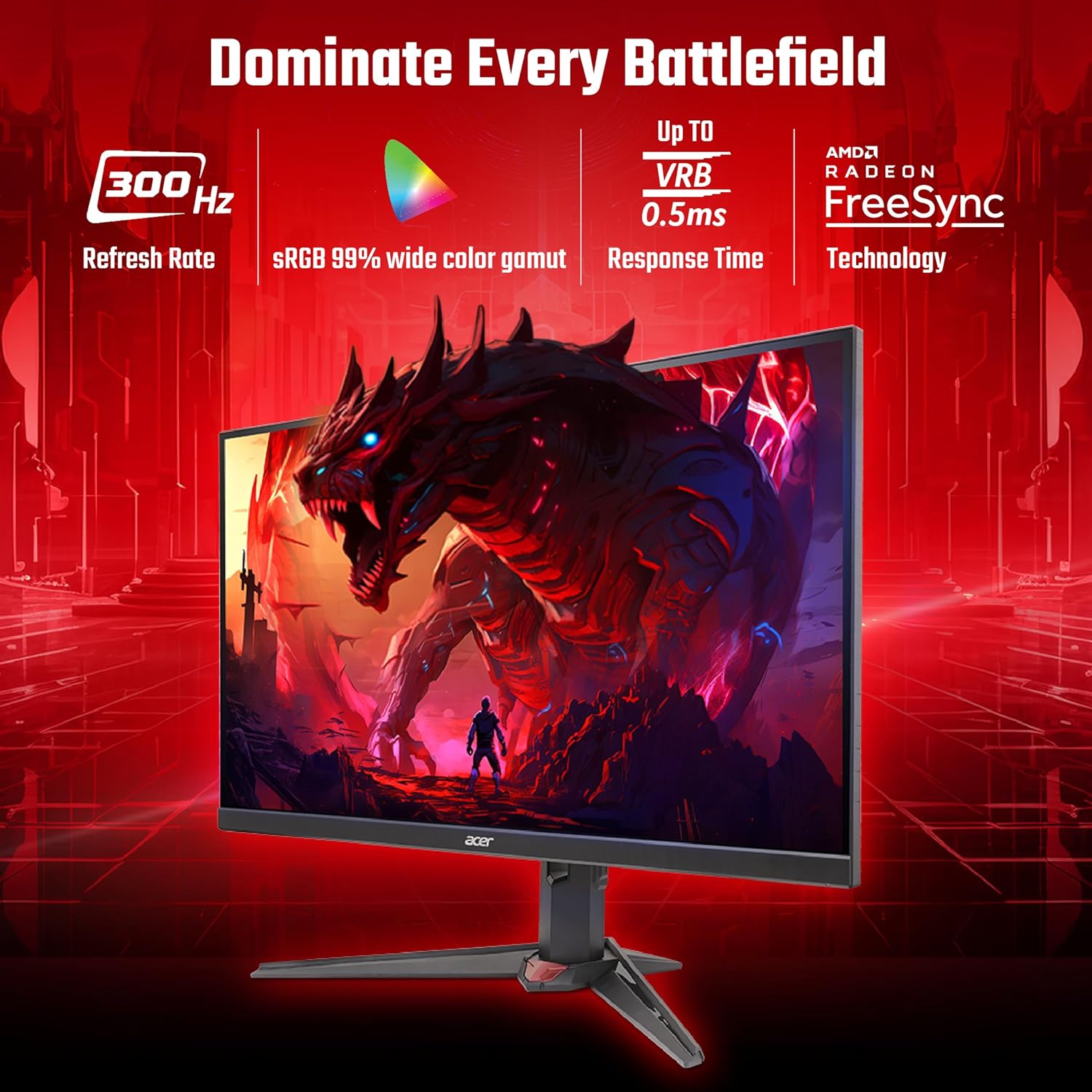 Acer Nitro XV272U F3 27 inch IPS WQHD 2560x1440 Gaming Backlight LED LCD Monitor