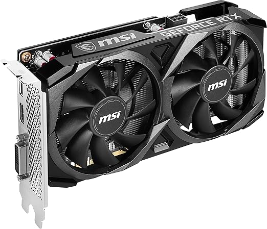 MSI Geforce pci_e RTX 3050 Ventus 2X XS 8G OC Gaming Graphics Card - 8GB GDDR6, 1807 Mhz, PCI Express Gen 4 X 8, 128-Bit, 1X DP V 1.4A, HDMI 2.1 (Supports 4K)