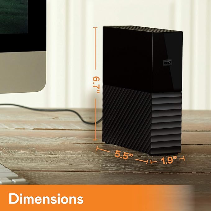 WD My Book 18TB Desktop HDD (WDBBGB0180HBK-BESN)