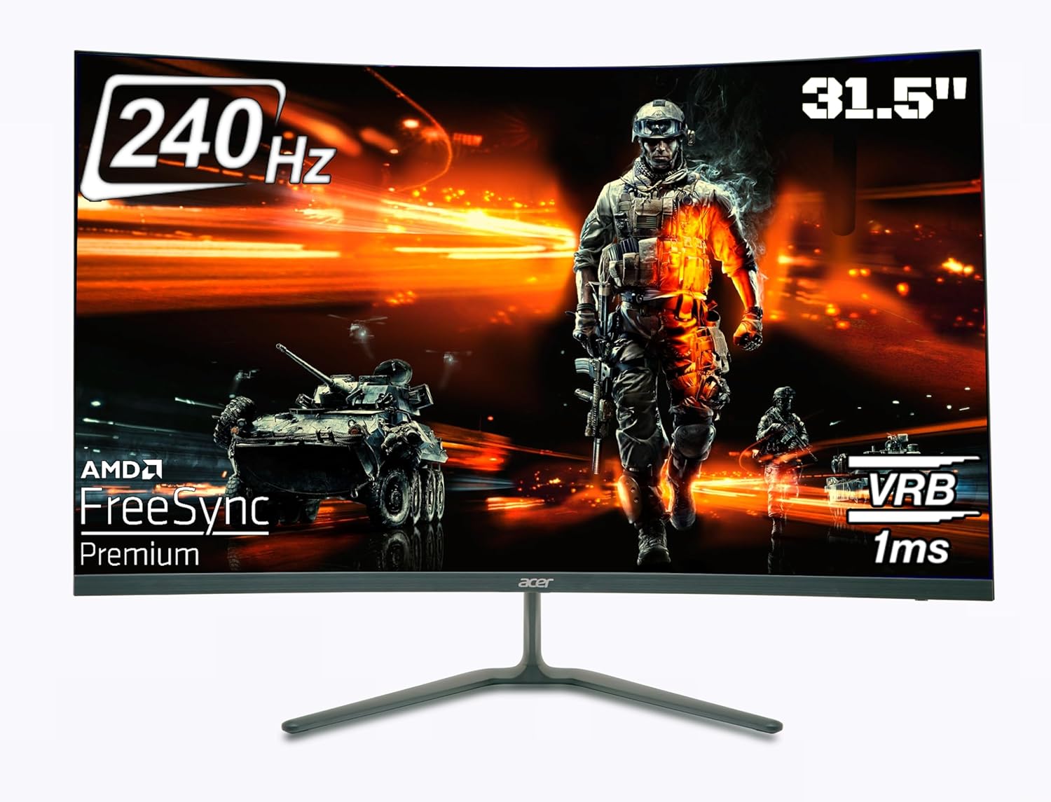 Acer ED320Q X2 31.5 Inch Full HD 1500R Curved VA Panel Gaming Backlit LED LCD Monitor