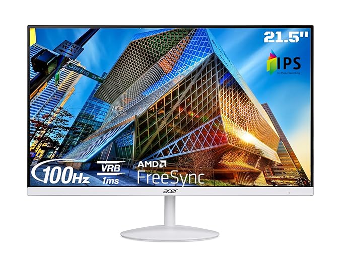 Acer SA272 P1 27 Inch Full HD IPS Ultra Slim (7.2mm Thick) Backlit LED Monitor