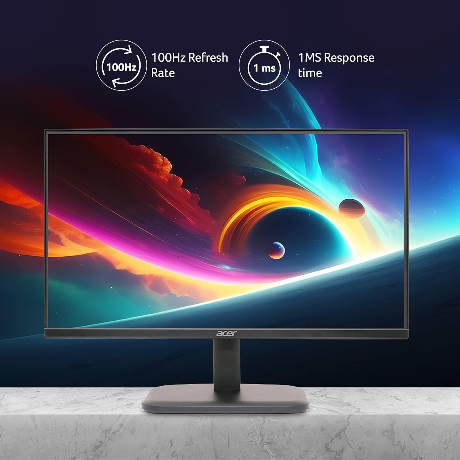 Acer EK220Q 21.5 Inch (54.61 cm) Full HD (1920x1080) Pixels VA Panel LCD Monitor