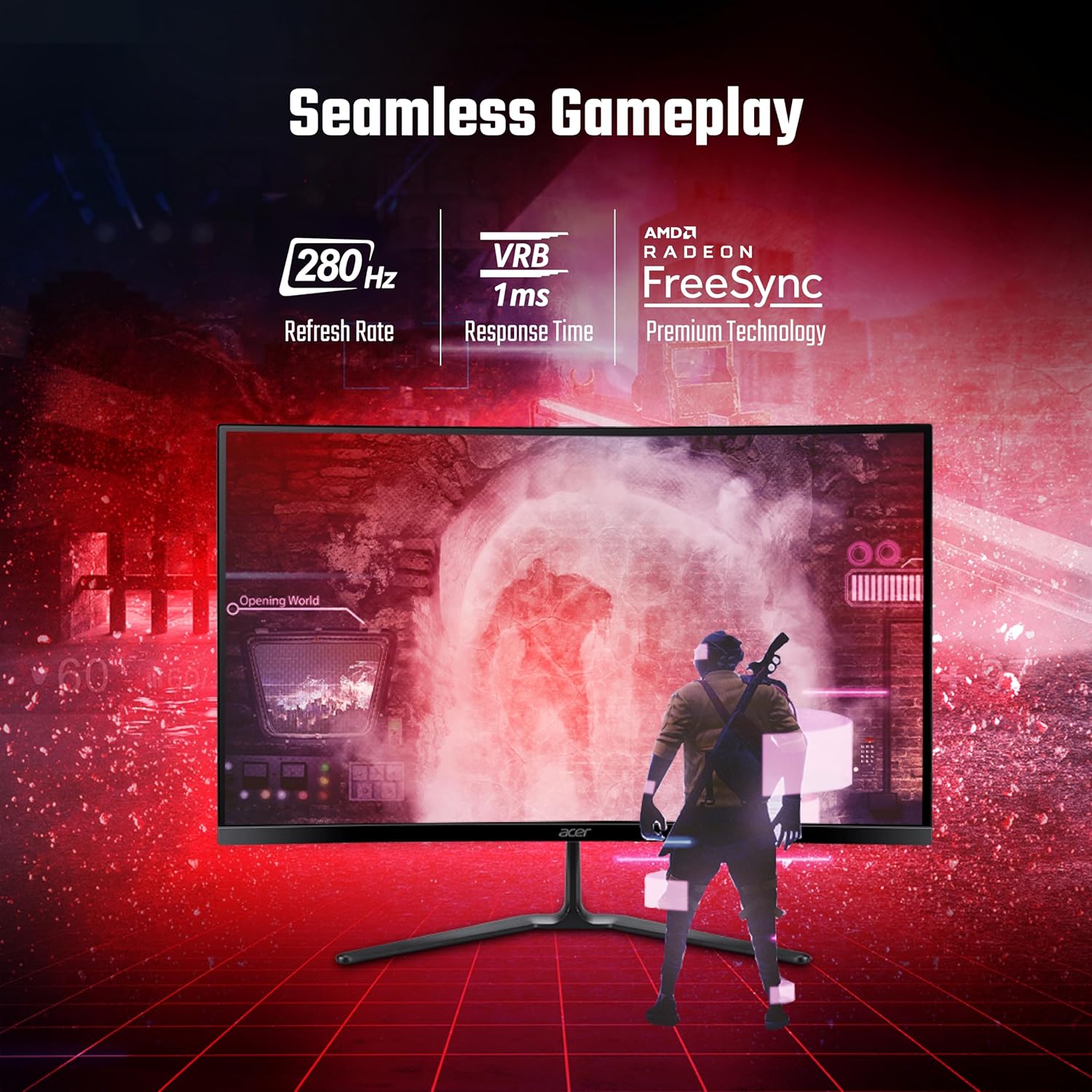 Acer ED270 Z 27 Inch Full HD 1500 R Curved Gaming Backlit LED LCD Monitor