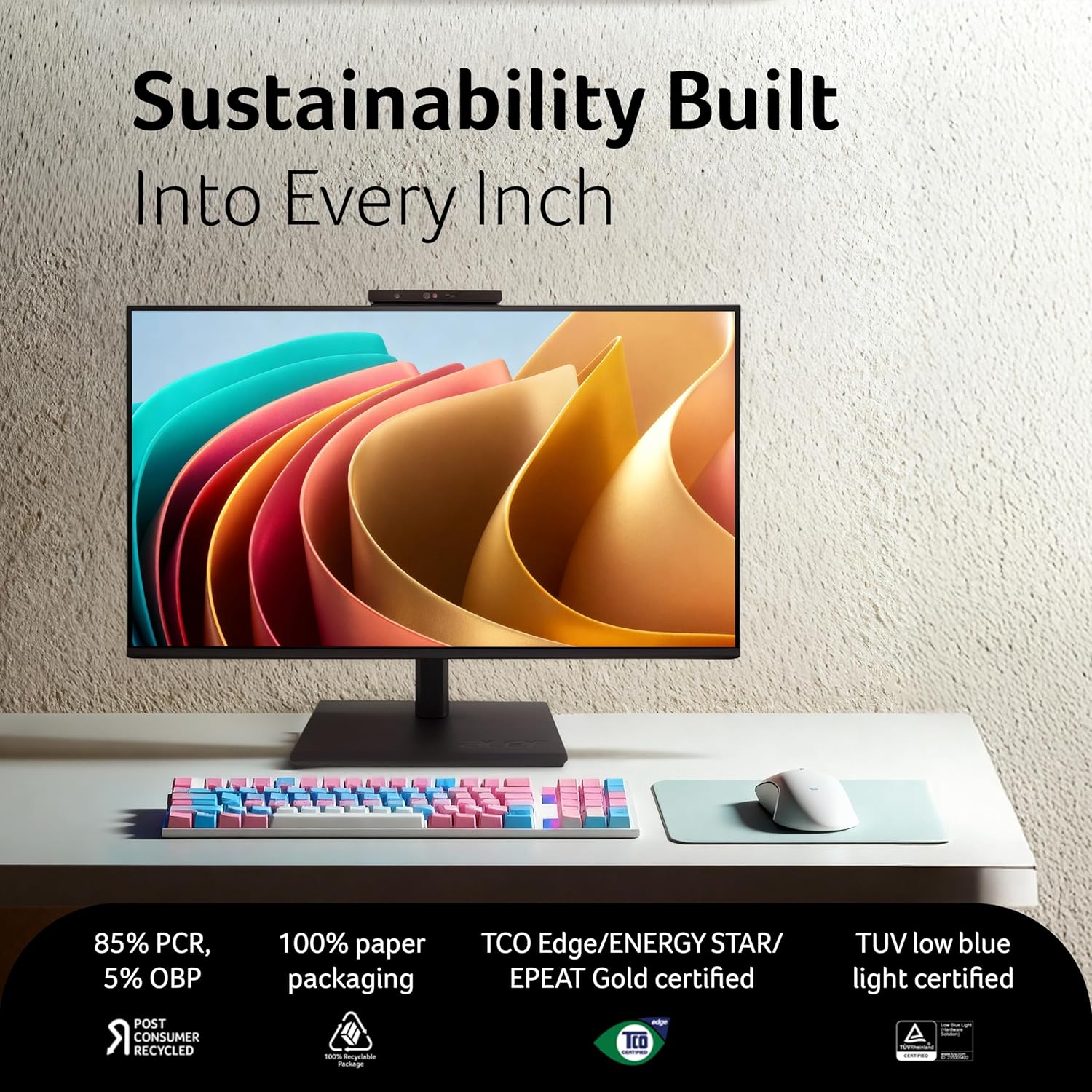 Acer B277 D6 (Webcam) 27 Inch IPS Full HD Backlit LED LCD Monitor