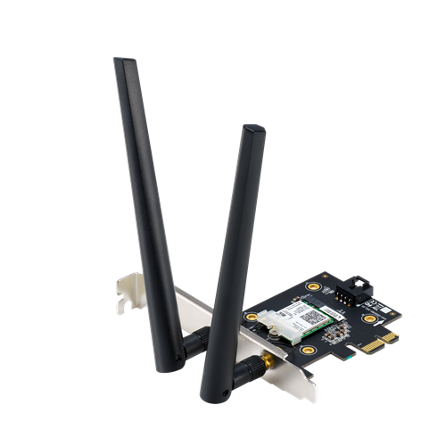 ASUS PCE-AX3000 Dual Band PCI-E WiFi 6 (802.11ax). Supporting 160MHz, Bluetooth 5.0, WPA3 Network Security, OFDMA and MU-MIMO