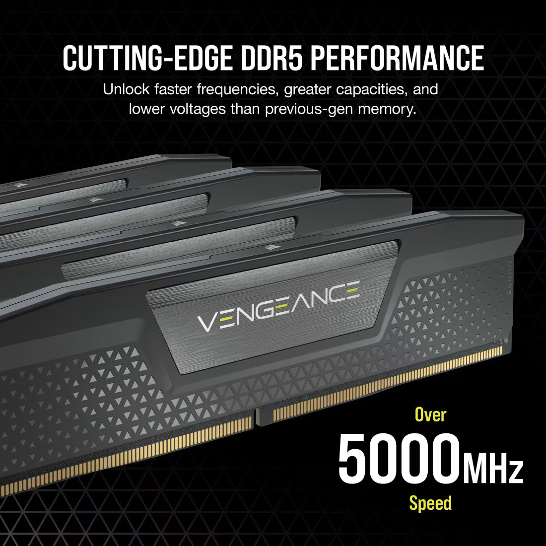 CORSAIR Vengeance  DDR5 RAM 48GB (2x24GB) 5200MHz CL38 Intel XMP iCUE Compatible Computer Memory - Black (CMH48GX5M2B5200C38)