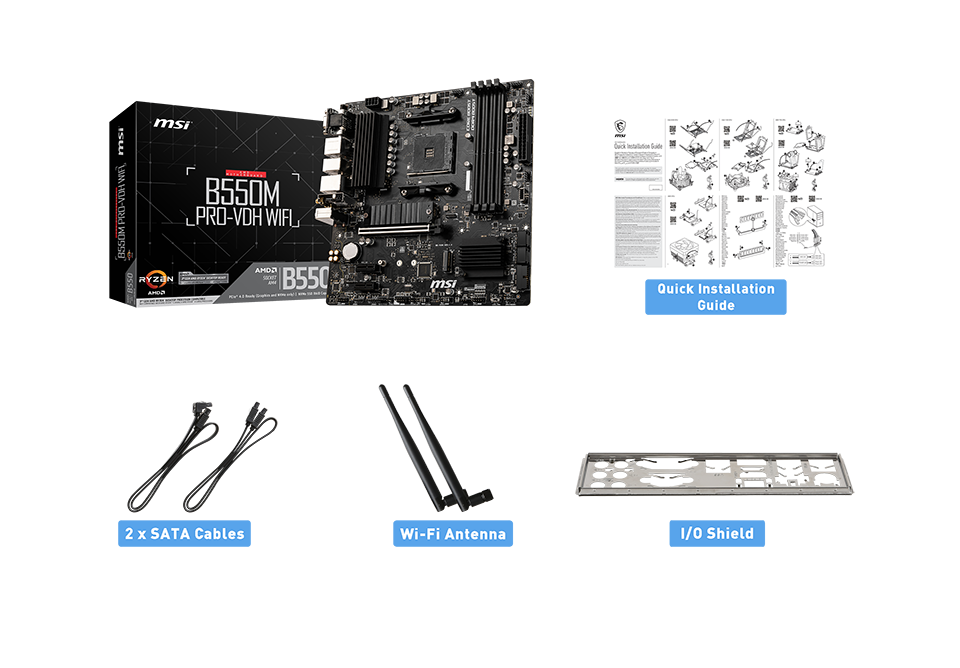 MSI MB5033 B550M PRO-VDH WiFi Ryzen 5000 Series