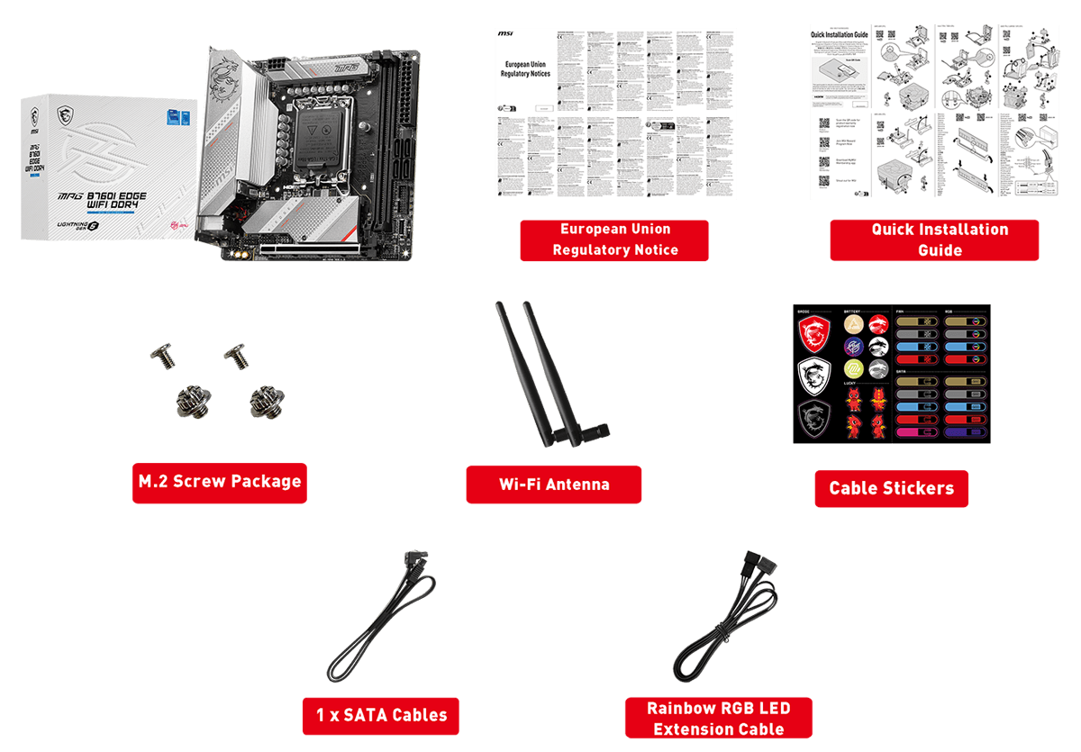 MSI MPG B760I EDGE WIFI DDR4 motherboard