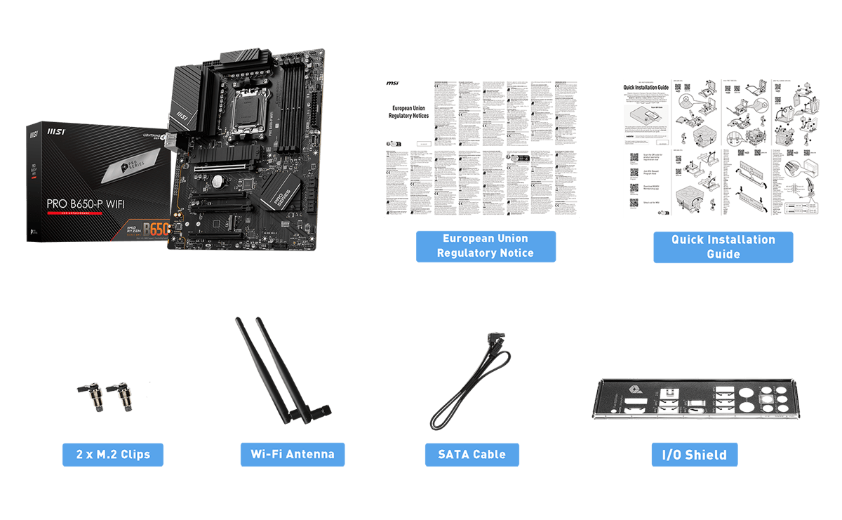 MSI PRO B650-S WiFi ProSeries Motherboard